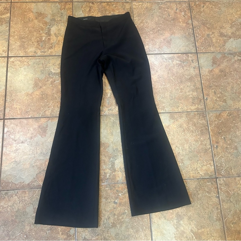 GUCCI Women's Wool Flared Pants Italy 40 Quiet Luxury